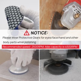 DT-DIATOOL Dry Diamond Polishing Pads 4 Inch for Granite Marble Quartz Stone Countertop Tiles 8 Pieces Grits 1500