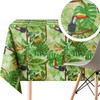 Green Tropical Jungle Wipe Clean Tablecloth - Textil Look -