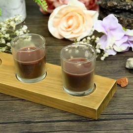 Zest Candle 12-Piece Votive Candles, Brown Round Glass