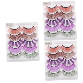 Baluue Sets Long Fake Lash Extensions Cosplay Natural Look Comfort Fit Easy Apply Reusable Save Efforts Pairs