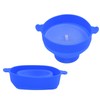 Microwavable Popcorn Bowl with Transparent Lid and Handle Collapsible Silicone