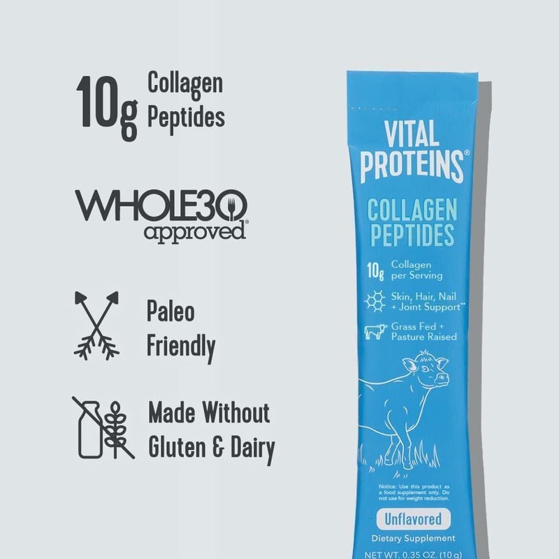 Vital Proteins Bovine Collagen Powder- Hydrolyzed Collagen - 10g per