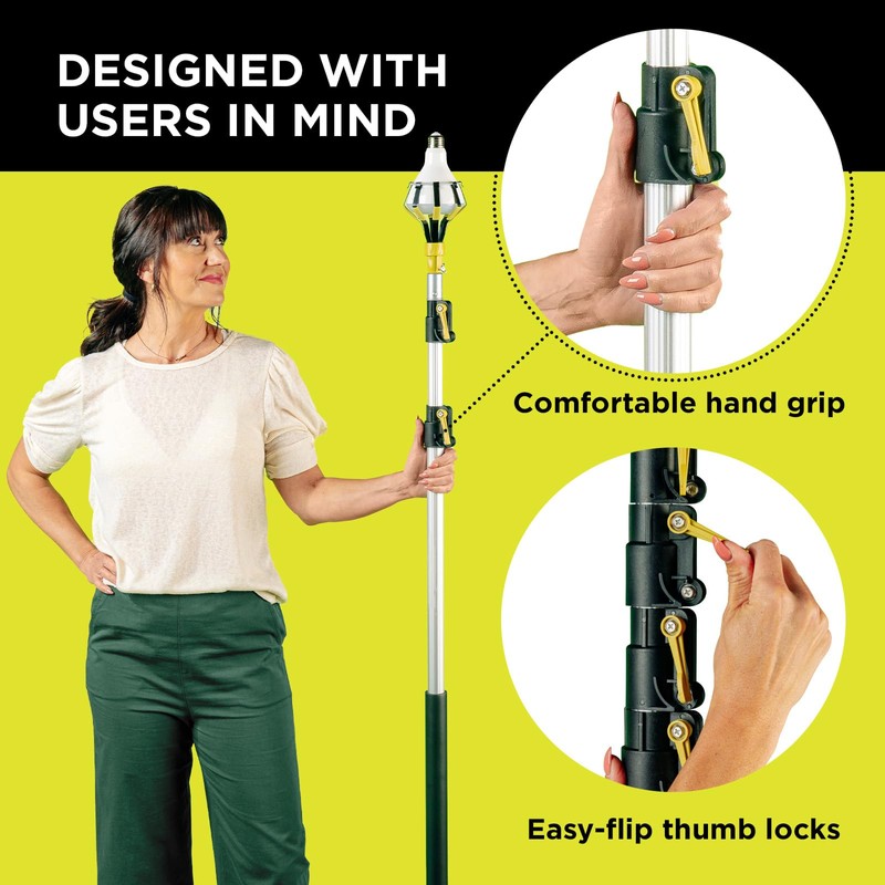 DOCA Telescoping Pole 6-24 Ft - Extension Pole for Cleaning,