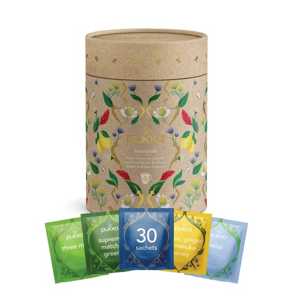 Pukka Herbs Herbal Favourites Tea Collection | Organic | Eco-Friendly | Tea Collection | 30 Sachets | 5 Flavours