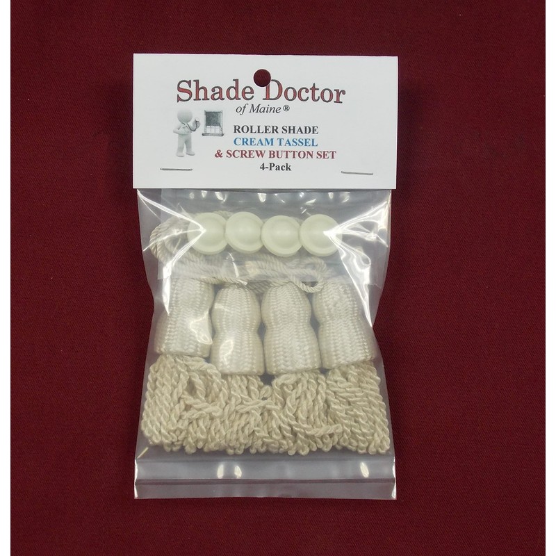 Roller Window Shade 3" Double Cap Shade Tassels & Higbee