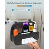 FLORICH 5-in-1 Car Backseat Organizer, Premium Leather Headrest Seat Back