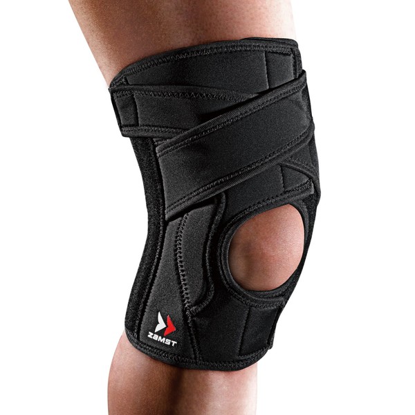 Zamst EK-5 Adjustable Knee Brace - Medial & Lateral Stabilisation - Compression Knee Support Men - Knee Brace Women's Bandage Knee - Open Design for More Mobility Ideal for Sports