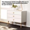 HONSNKS Gold Round Metal Dresser Drawer Knobs, Brushed Solid Brass