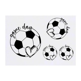 Azeeda 4 x 'Football-Spieltag' Temporäre Tattoos - Wasserfest, Hautfreundlich & Ungiftig · Transfers in Verschiedenen Größen (TO00072440)