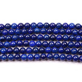Natural Stone 4 mm Lapis Lazuli Round Crystal Energy Stone Beads Loose Gemstone DIY Smooth Beads for Bracelet Necklace Earrings Jewellery Making