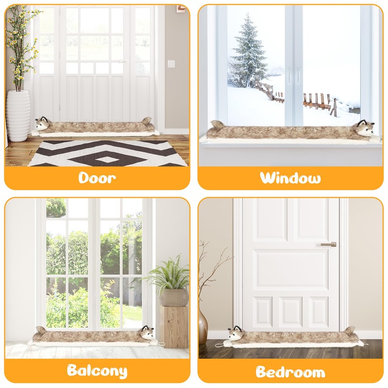 NABOWAN Under Door Draft Stopper 36 inch - Adorable Dog