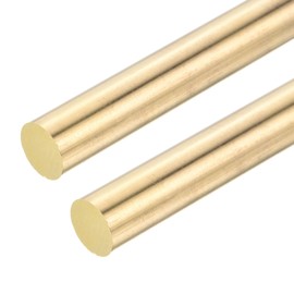 DMiotech Pack of 2 13 mm x 100 mm Brass Rods, Brass Rods, Solid Round Brass Rod for DIY Crafts, Brass Welding Rods, Lathe Rods, Punctures, Waves, Model Aircraft, Ship, Car