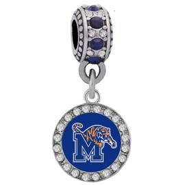 University of Memphis Crystal Charm