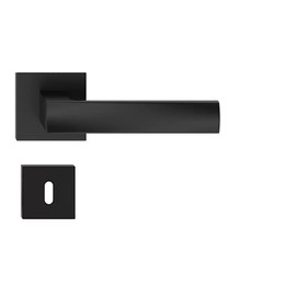 Sellon24 Door Handle Black BB WC PZ Design Door Handle Interior Door Handle Aluminium (Euforie BB (ZIBZCZK))