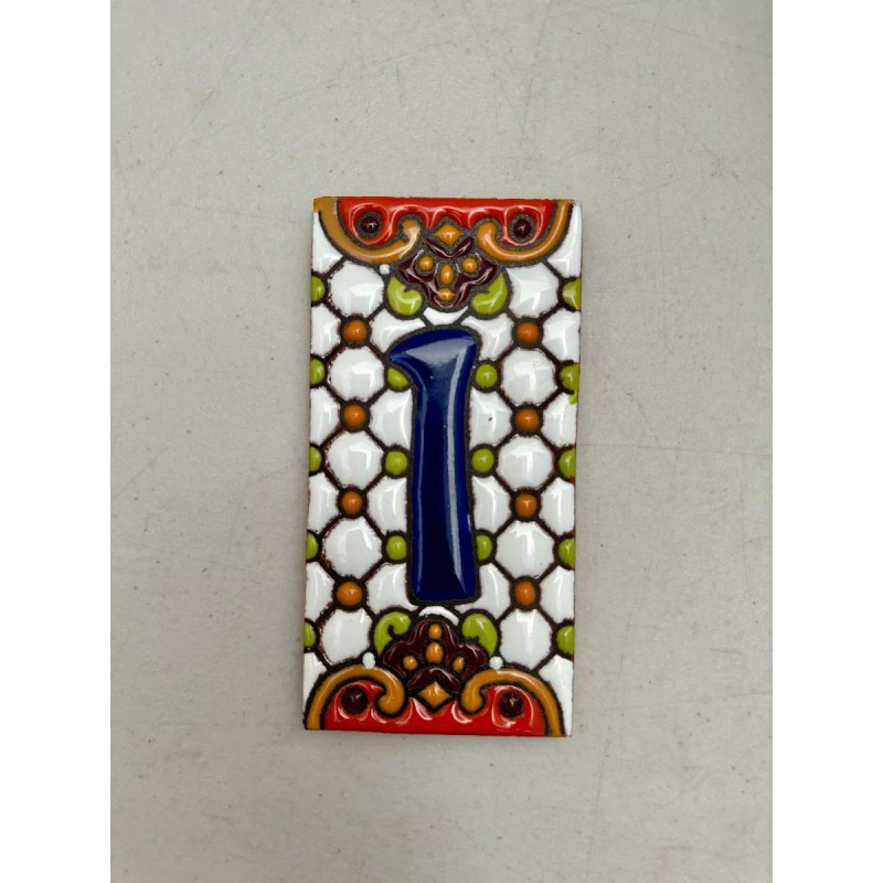 Escanver Numero Talavera Tradicional Residencial Casa Decorativo 15cm