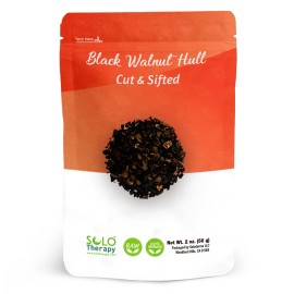 Solo Therapy Black Walnut Hull Cut and Sifted - 56 grams - Black Walnut Hull Tea
