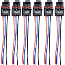 Bus Bar Pulse Power Plugs Pigtail Replacement for Polaris Plug 2018 2019 2020 2021 2022 2023 2024 Ranger XP 1000 / RZR/Pro RS1 General Bus Bar Harness Pigtail Connectors (Blue, 6)