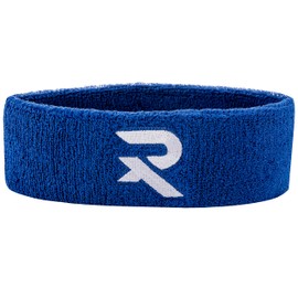 Raquex Headbands and Wristbands. Stretchy Cotton Material Good Fit (Blue Headband)