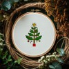 GLOBLELAND 4 Sheets Christmas Tree Water Soluble Hand Sewing Stabilizers