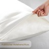 RUIKASI Satin Cushion Cover 40 x 80 cm White -