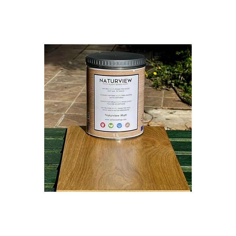 A12W101 NATURVIEW MATT - Water Based BIO-Polyurethane Clear Varnish for