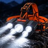 5 LED Rechargeable Headlamp, USB Charging Head Light with Adjustable