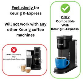Replacement Water Reservoir For Keurig K-Express Coffee Maker| Replacement Water Tank Is Exclusively for the Keurig K-Express Coffee Machine (Black Lid)