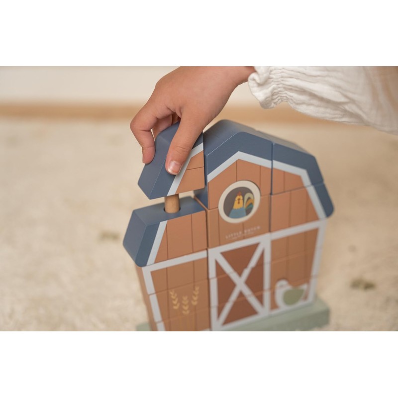Little Dutch 7144 FSC Wooden Stacking Game Farmhouse Little Farm