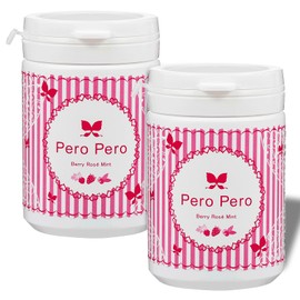 Rabukosume Peropero 90 Tablets for Bad Breath Care and Prevention of Tongue Coating (90 Tablets x 2, Berry Rose Mint)