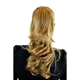 WIG ME UP - JL-0067-18-25 Ponytail Hairpiece extension long wavy dark blond blond mix claw clamp 18inch
