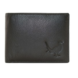 Mala Grayson Leather Pheasant RFID Bifold Wallet, Black, 11.5 x 9 x 2 cm, Black, S, Foldable, black, S, Foldable