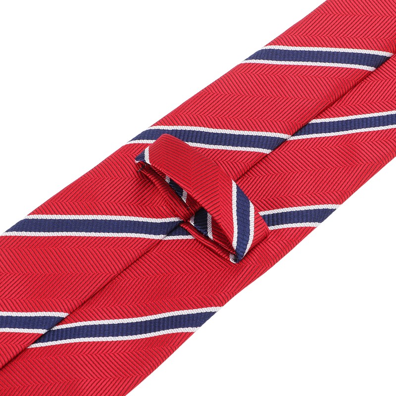 Mens Tie Classic Striped Polyester Yarn Easy Match Guarantees Durability