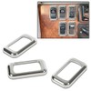 Chrome Plastic Rocker Switch Trim Compatible with Freightliners & Peterbilt