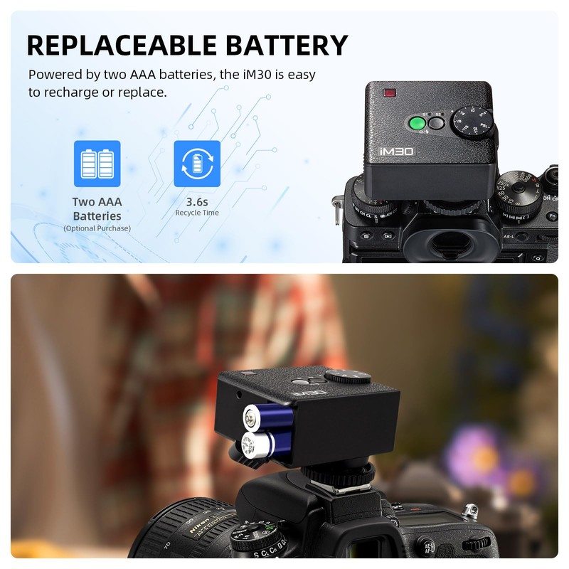 GODOX iM30 Mini Camera Flash Speedlite, GN15 CCT 6500K±200K Color