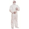 Deltaplus DT221TM Deltatek 6000 Hooded Protective Suit - Disposable, White,
