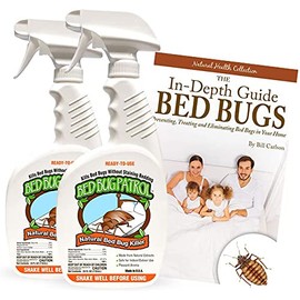 Bed Bug Patrol Natural Bed Bug Killer Spray, Child & Pet Friendly, Non-Toxic, Suitable for Home, Office, Vehicles, Mattresses & Furniture - 24oz Bottle (2 Pack) - Bug Spray Bed Bug Spray - Bug Bye | Bed Bug Patrol