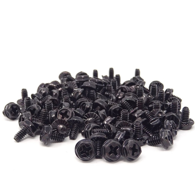 Honbay 100PCS 6#-32x6 Hex Phillips Head Replacement PC Computer Case