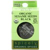 Spicely Organic Sesame Seeds Black Whole 0.45 Ounce ecoBox Certified