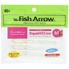 Fish Arrow(フィッシュアロー) ワーム フラッシュJスクイッド 3.5インチ SW #06 クリアドットGL.