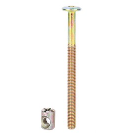 10pcs Furniture Bolt Nut Set Hex Socket Screws M6 Carbon Steel Furniture Bolts with Barrel Nuts Dowel Nuts Connector Fasteners for Carpentry Bolts and Nuts Set (100mm)