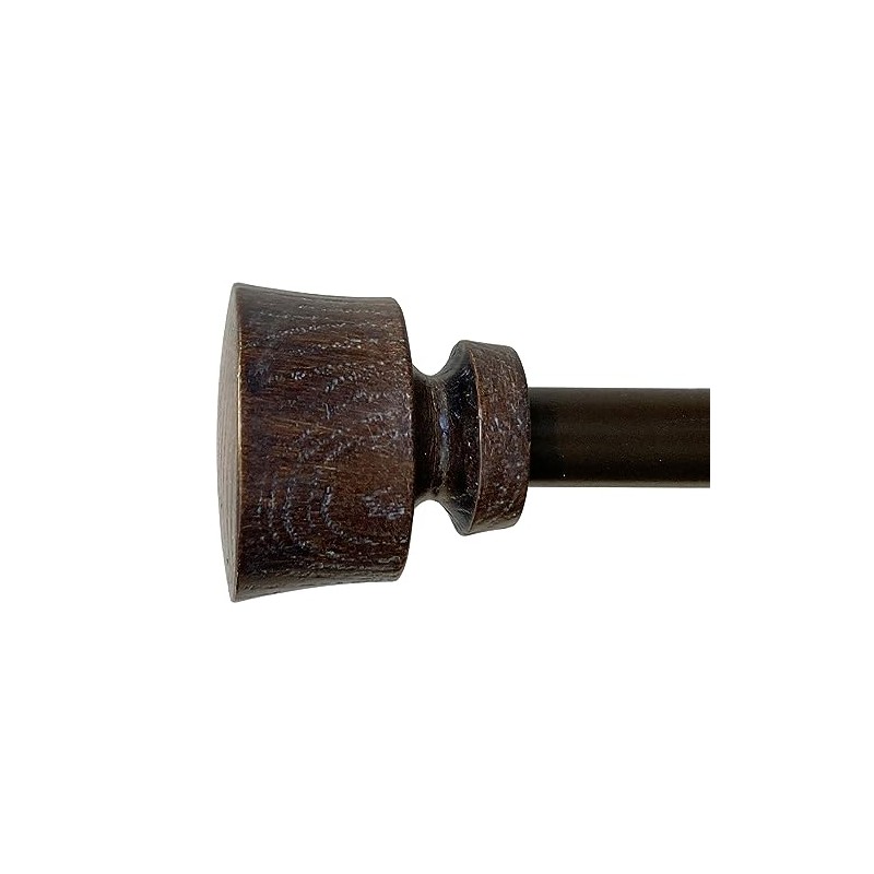 Stockton 86-128 Inch Adjustable Curtain Rod Set, 5/8 Inch Diameter