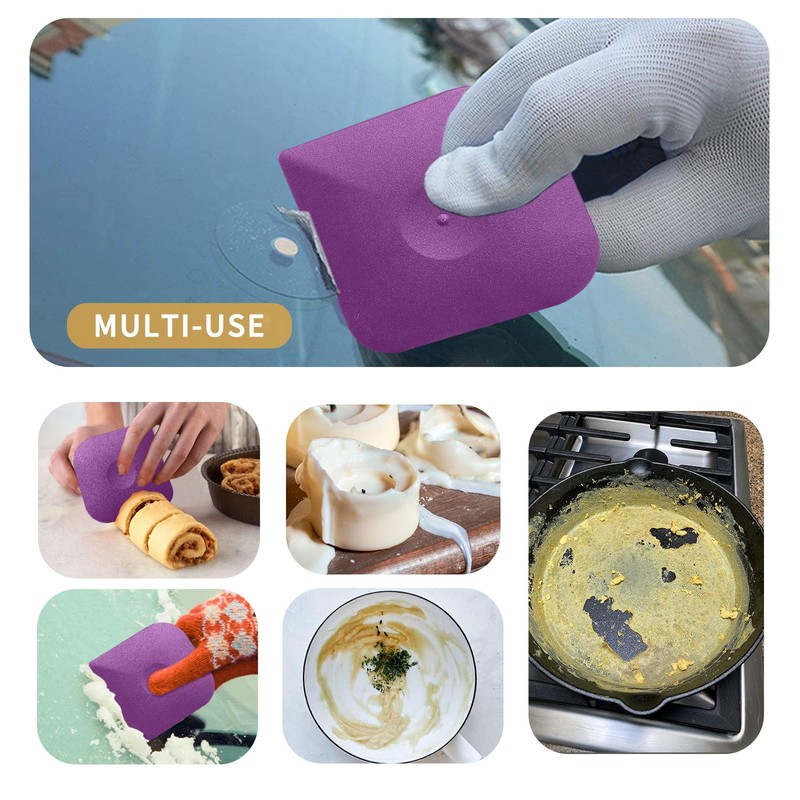 Plastic Pan Dish Pot Food Kitchen Scraper Tool Set, 3