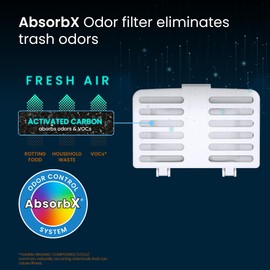 iTouchless AbsorbX Refrigerator Odor Removal 2-Pack Fridge and Freezer Deodorizer, Better Than Baking Soda, Replaceable Natural Filter Extends Food Freshness, Prevents Waste, 6-Month Supply Included
