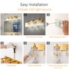 FDPBY Modern 3-Light Gold Brushed Brass Finish Crystal Wall Light