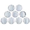 Toggle Set, Rotary Knob Set, Knob Universal 7-Piece White for