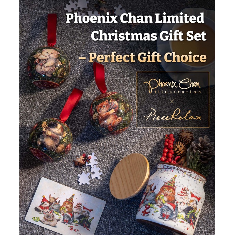 PieceRelax Christmas Puzzle Ornaments 180 Pieces - Phoenix Chan -