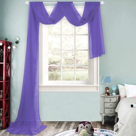 HUTO Pañuelo transparente para ventana, 216 pulgadas de largo