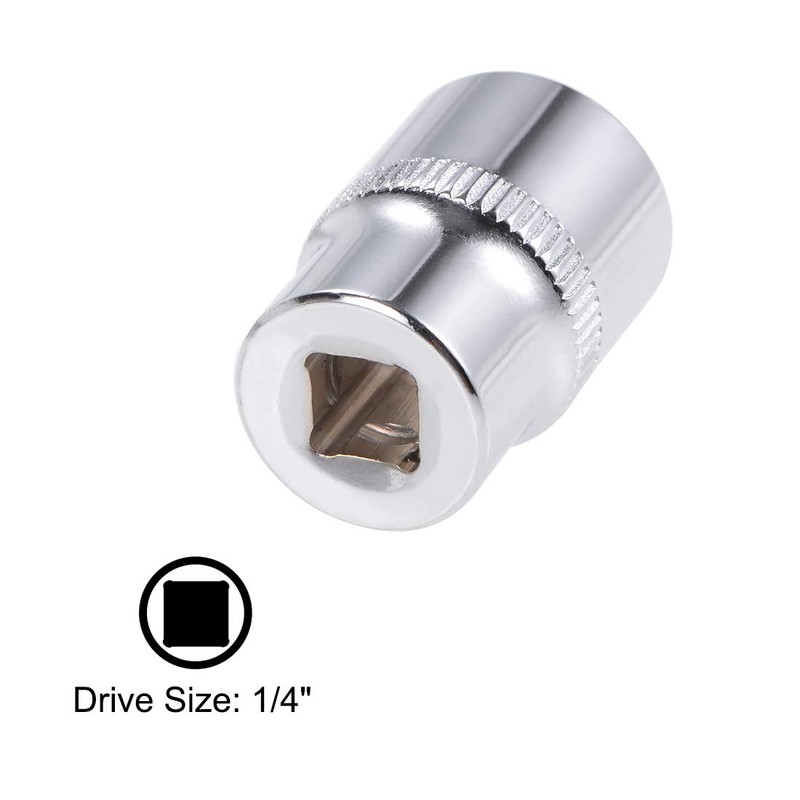 sourcing map 1/4-Inch Drive by 13mm Deep and Shallow Socket
