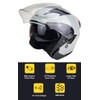 PITMOTO Open-Face Motorcycle Helmet. DOT, Model PM-768-White-Large