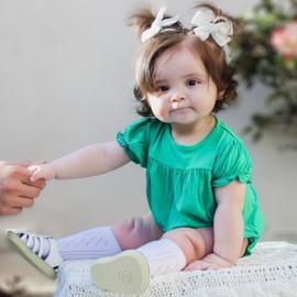 Baby Girls Spring Summer Clothes Newborn Smocked Romper Bubble Vintage Bodysuit Outfit (0-3 Months,Pink)